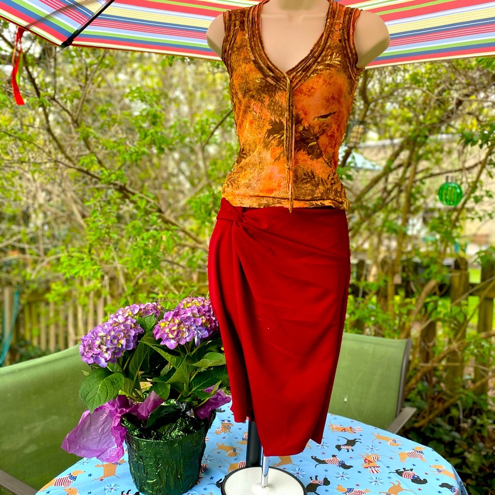 Ladies red skirt